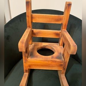 Small Wooden Chair Planter